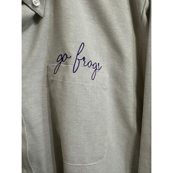 Katie‎ Kimi The Classic Charlotte Go frogs grey button down size XXL - Picture 3 of 5